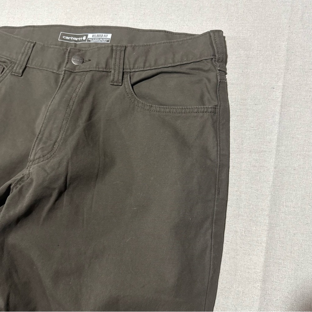 Brown Carhartt Pants Relaxed Fit Rugged Flex Like New Worn Once 34x30 - Picture 5 of 6